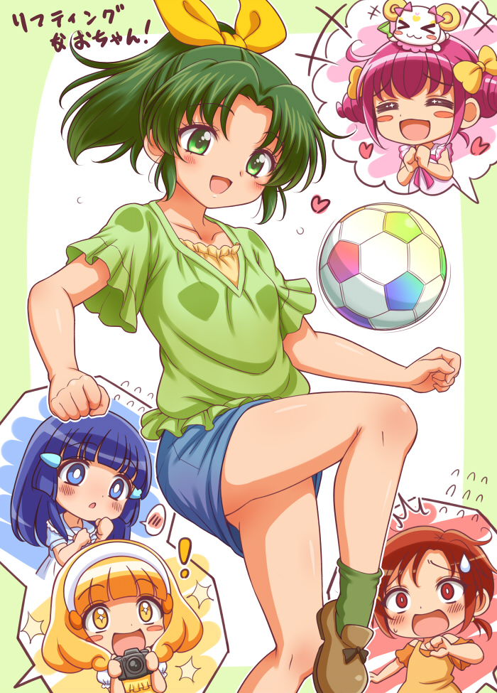 midorikawa nao, kise yayoi, aoki reika, hino akane, and hoshizora miyuki (precure and 1 more) drawn by kuga_yoshito