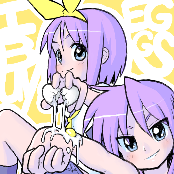 hiiragi kagami and hiiragi tsukasa (lucky star) drawn by kouotsu