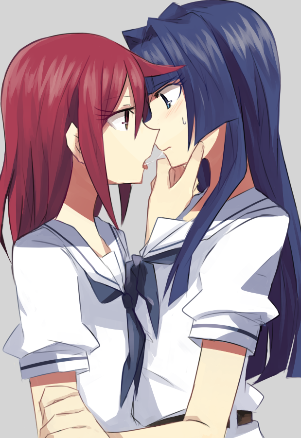miyanaga teru and hirose sumire (saki) drawn by aoki_shizumi