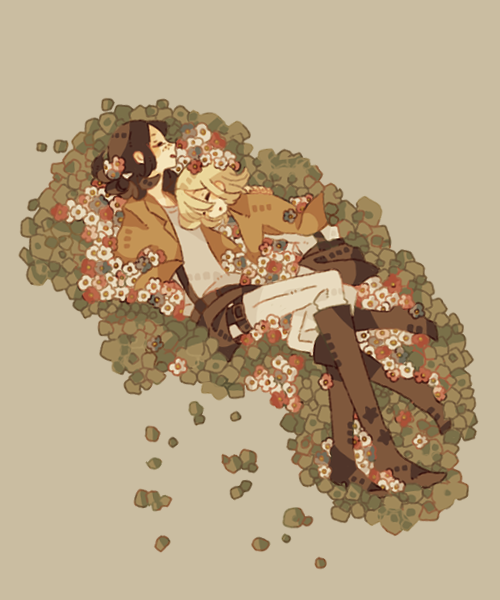 krista lenz and ymir (shingeki no kyojin) drawn by ie_(niwaniwa)