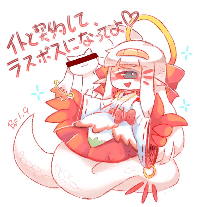 kyubey and zero two (mahou shoujo madoka magica and 1 more) drawn by beco_(100me)
