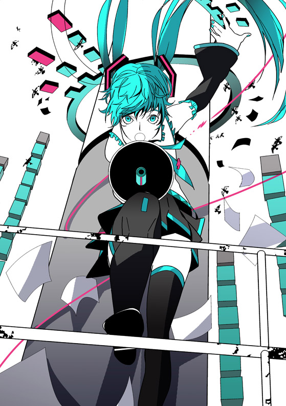 hatsune miku (vocaloid and 1 more) drawn by sidgrace