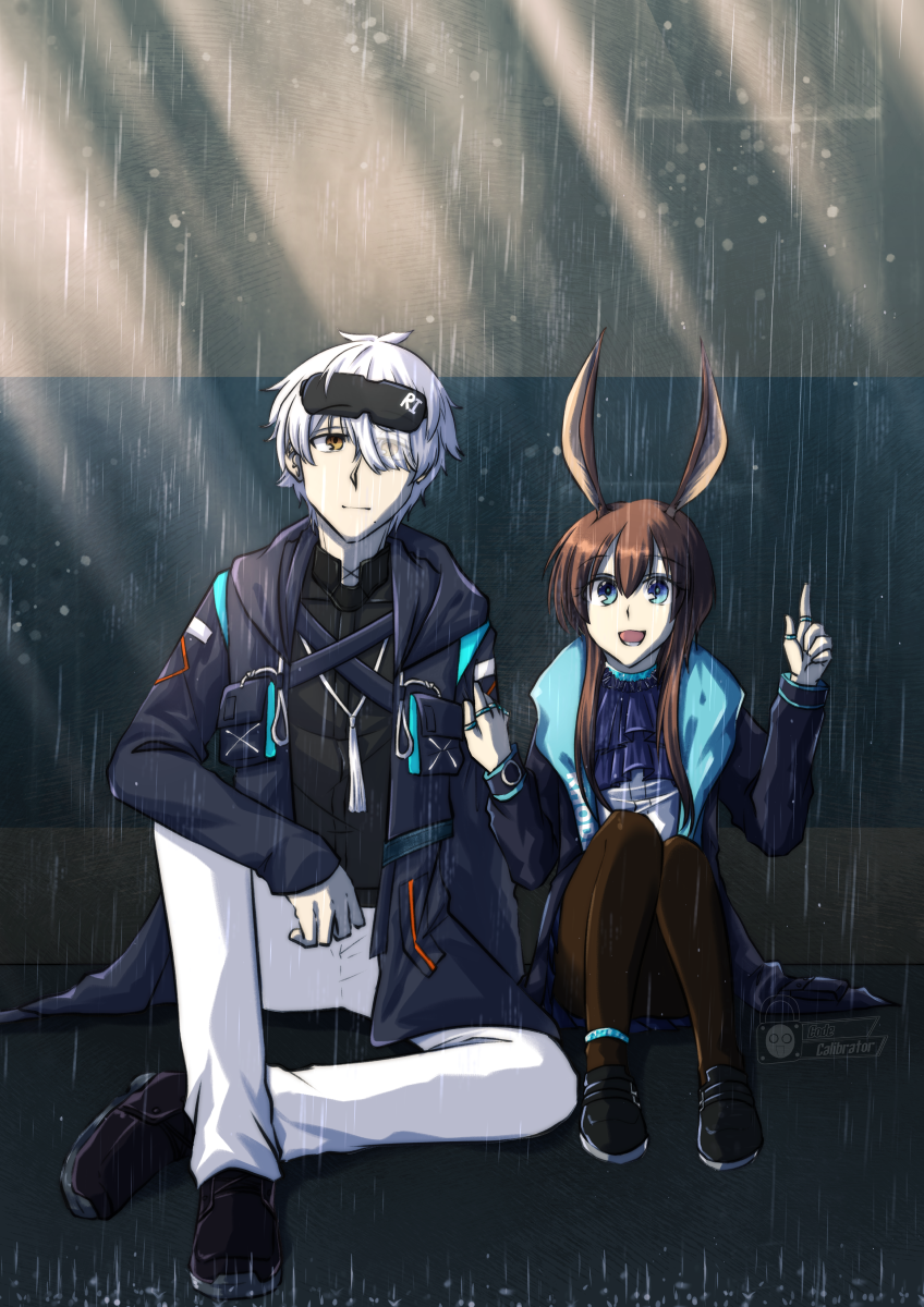 amiya and wanshi (arknights and 1 more) drawn by codecalibrator