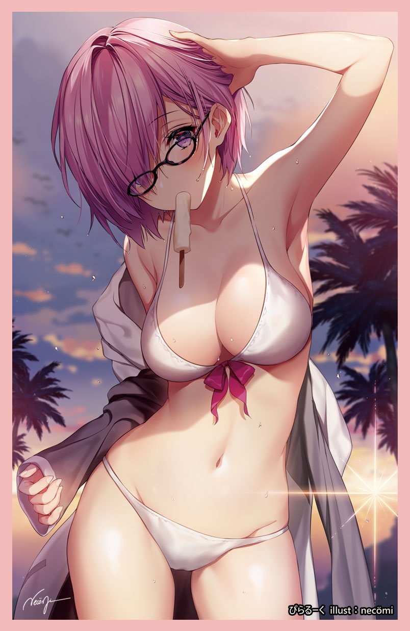 mash kyrielight (fate and 1 more) drawn by necomi