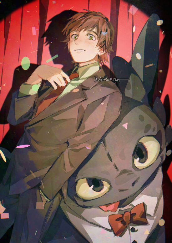 toothless and hiccup horrendous haddock iii (how to train your dragon) drawn by kadeart