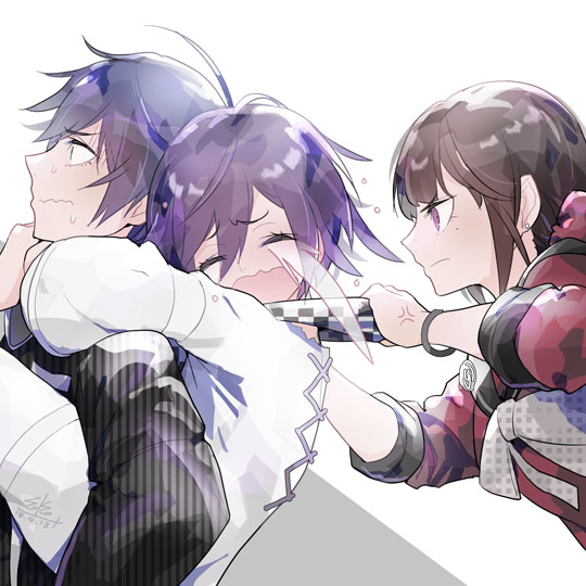 oma kokichi, saihara shuichi, and harukawa maki (danganronpa and 1 more) drawn by u_u_ki_u_u