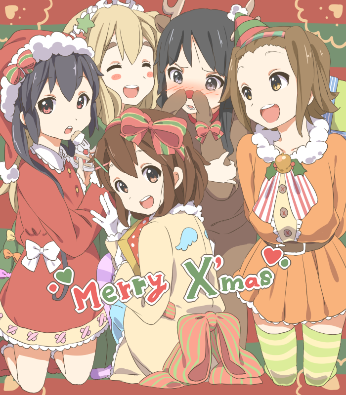 akiyama mio, nakano azusa, hirasawa yui, tainaka ritsu, and kotobuki tsumugi (k-on!) drawn by kana_(okitasougo222)