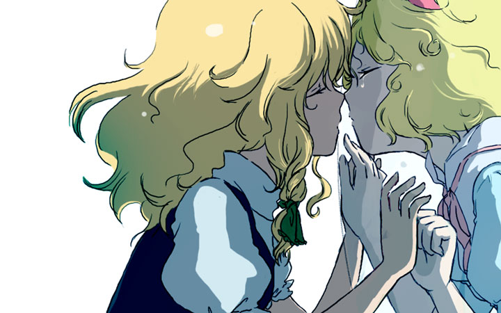 kirisame marisa and alice margatroid (touhou) drawn by tsukikage_noa