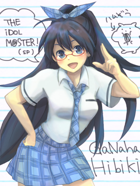ganaha hibiki (idolmaster and 1 more) drawn by courreges_ace