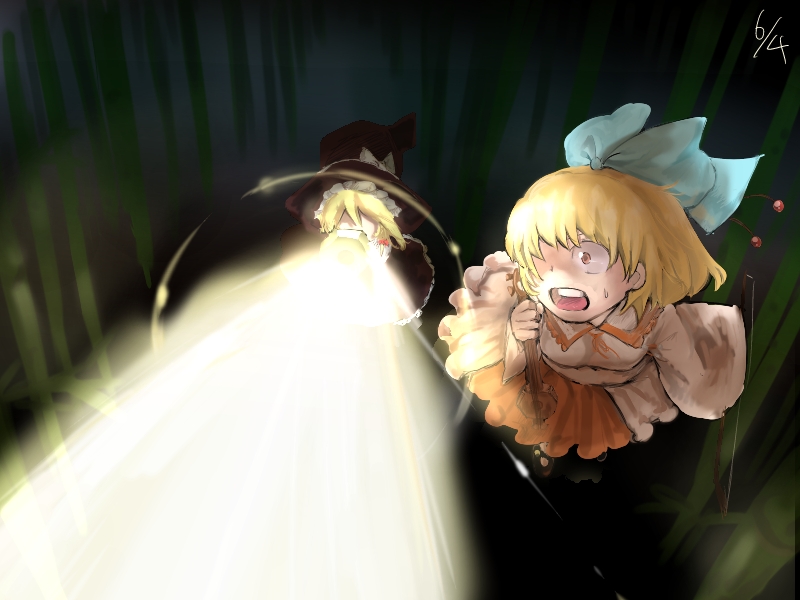 kirisame marisa and satsuki rin (touhou) drawn by ikujin