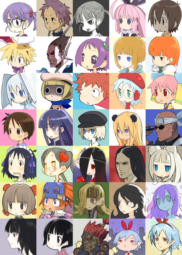 yagami hikari, akuma, itou chika, pleinair, norimaki arale, and 23 more (original and 29 more) drawn by harada_takehito