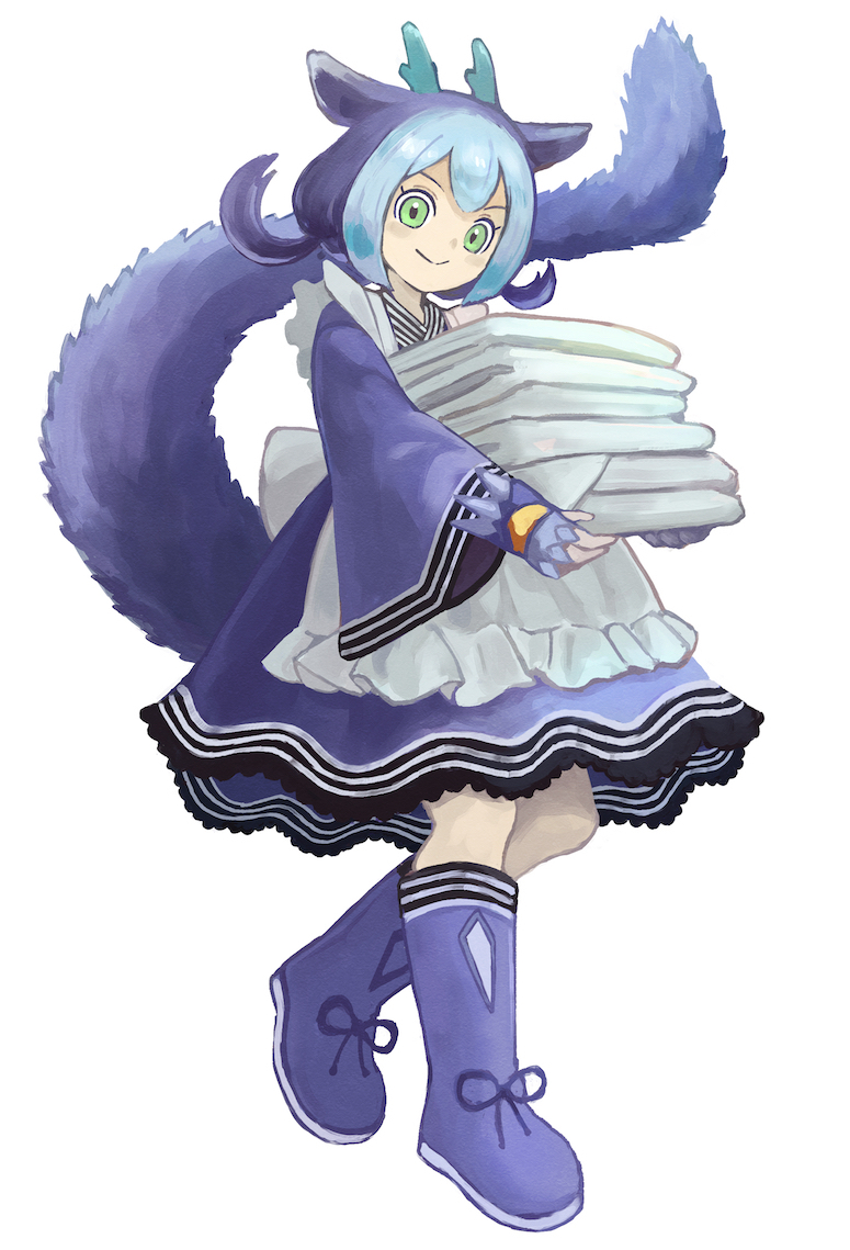 laundry dragonmaid (yu-gi-oh!) drawn by ishii_(young-moon)