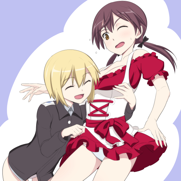 erica hartmann and gertrud barkhorn (world witches series and 1 more) drawn by caryo and nanashino