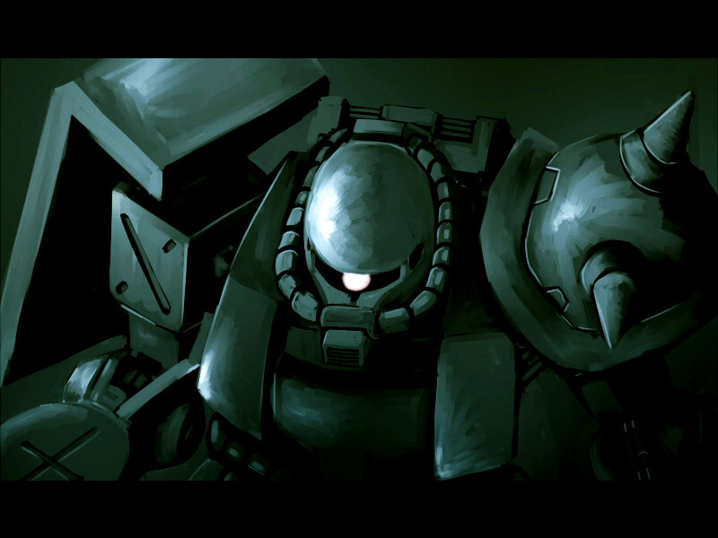 zaku ii (gundam and 1 more) drawn by mori_souchou