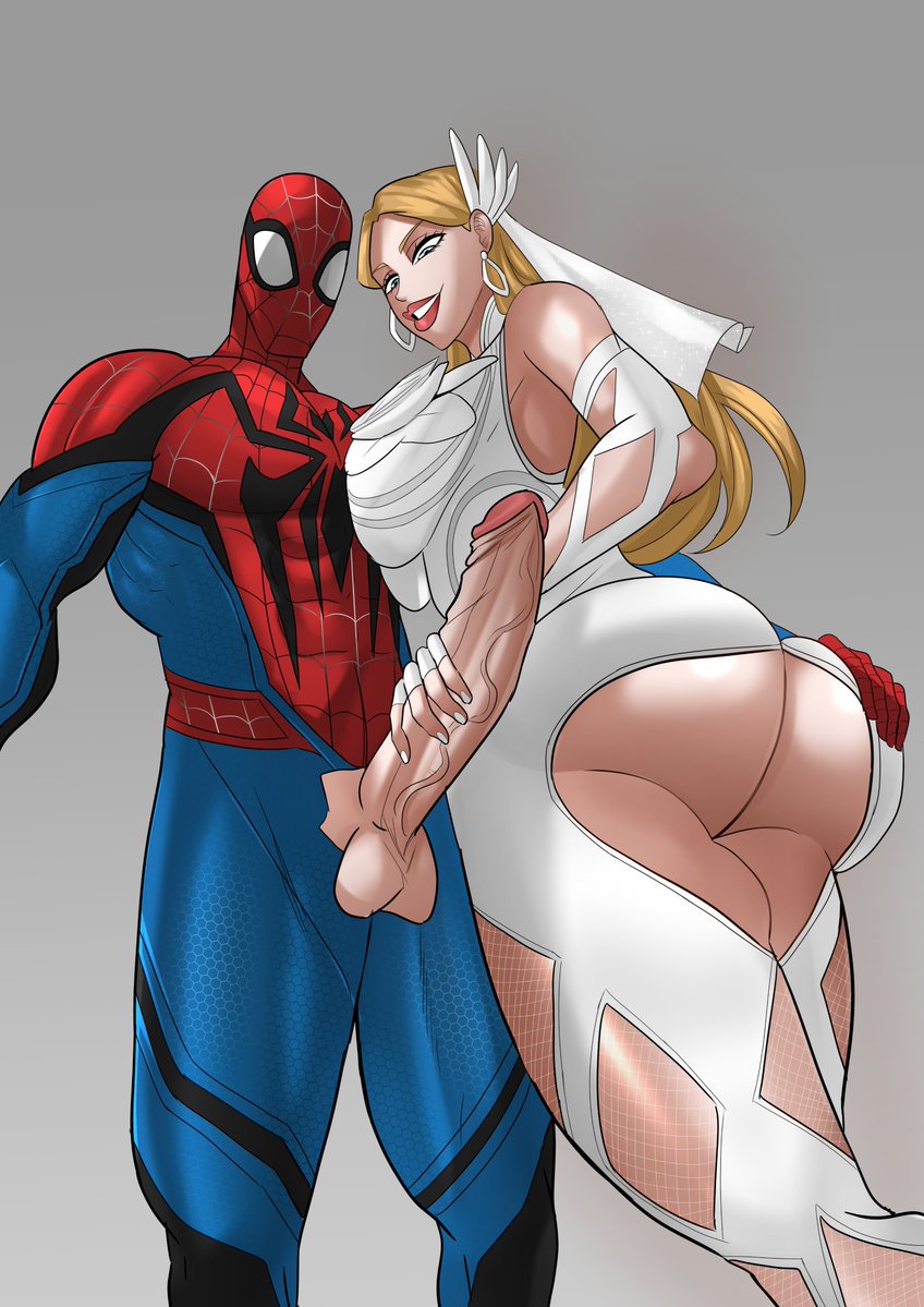 spider-man and sue storm (marvel and 2 more) drawn by venomarts00