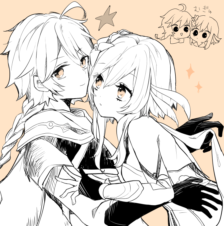 lumine and aether (genshin impact) drawn by yae_(yae_ringo)