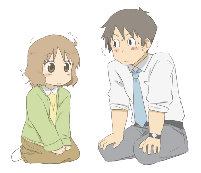 sakurai izumi and takasaki manabu (nichijou) drawn by josephine-843