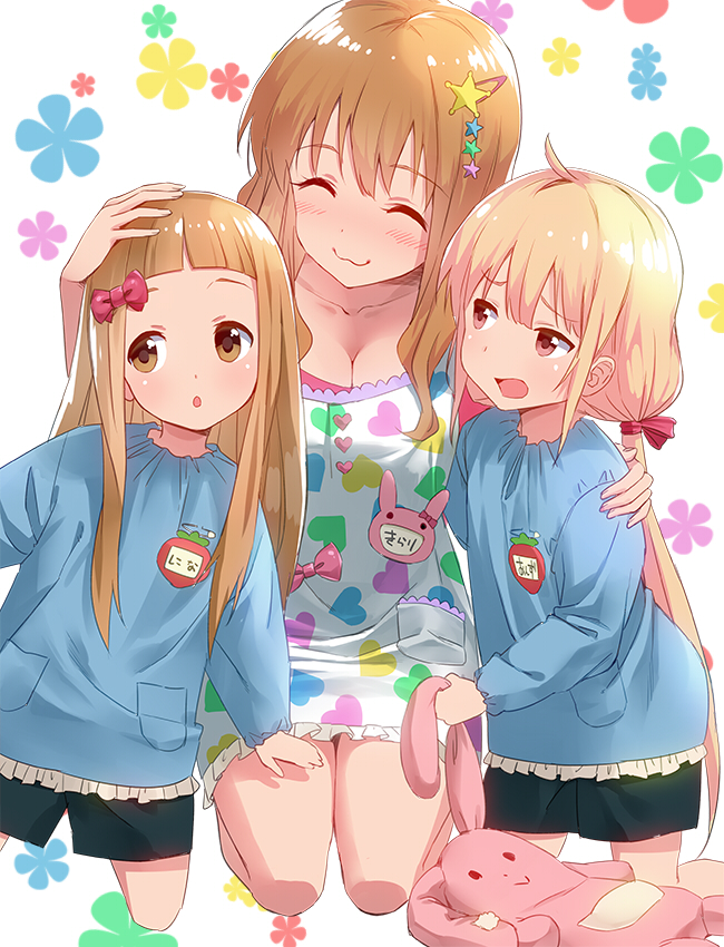 futaba anzu, moroboshi kirari, and ichihara nina (idolmaster and 1 more) drawn by sonsoso