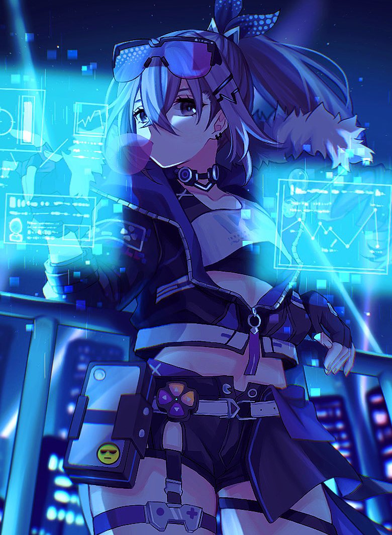 silver wolf (honkai and 1 more) drawn by mokota