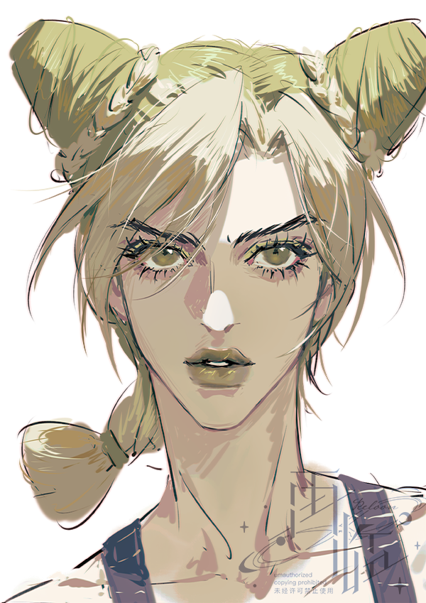 kujo jolyne (jojo no kimyou na bouken and 1 more) drawn by reloon