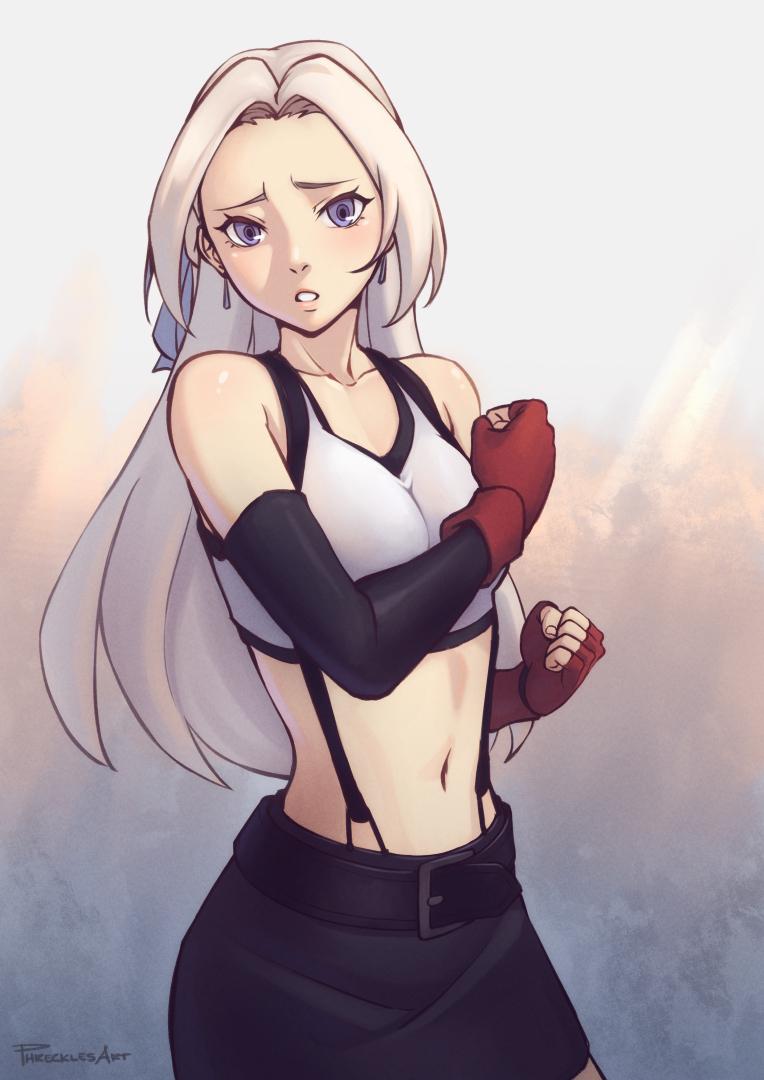tifa lockhart and edelgard von hresvelg (fire emblem and 3 more) drawn by phrecklesart