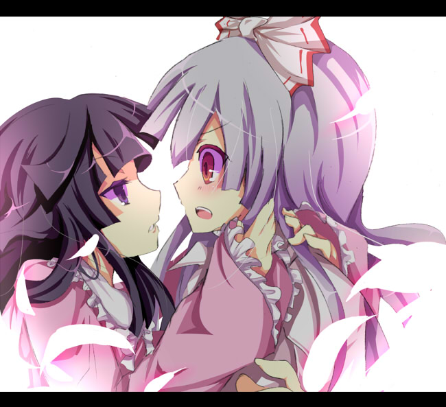 fujiwara no mokou and houraisan kaguya (touhou) drawn by rarami