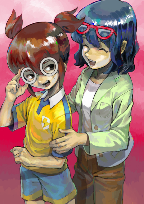 otonashi haruna and hayami tsurumasa (inazuma eleven and 1 more) drawn by doraiga-rei