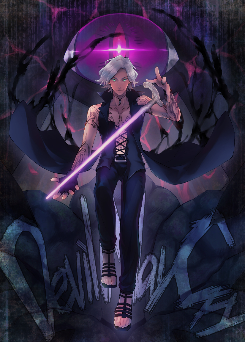 v and nightmare (devil may cry and 1 more) drawn by takeridake