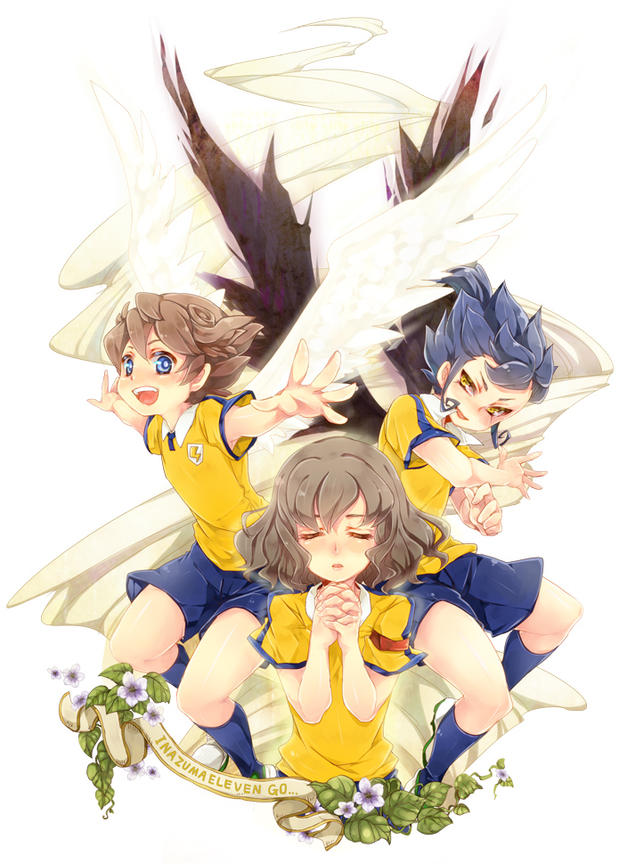 shindou takuto, matsukaze tenma, and tsurugi kyousuke (inazuma eleven and 1 more) drawn by tobi_(one)