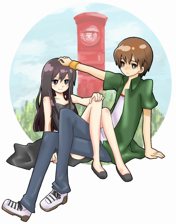kajiro miyako and suda kyouya (siren and 1 more) drawn by sasakura_towa