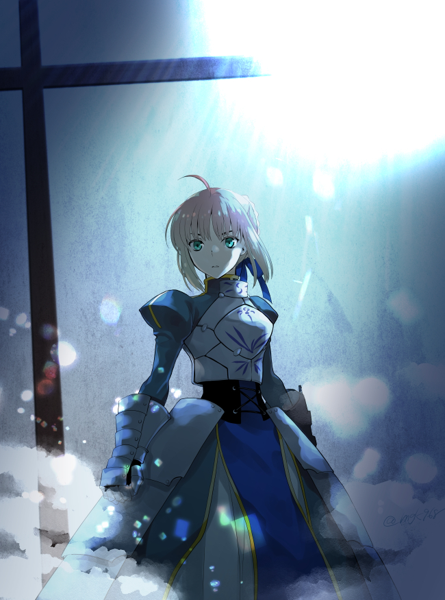 artoria pendragon and saber (fate and 1 more) drawn by mgk968