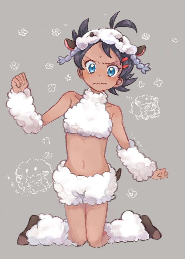 goh and wooloo (pokemon and 1 more) drawn by dokkoisenoykis