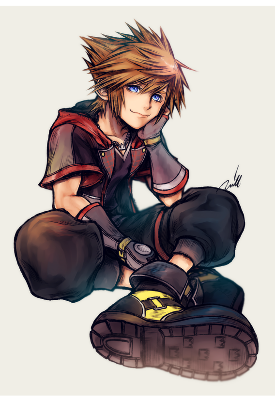 sora (kingdom hearts and 1 more) drawn by mim_(mimya0600)