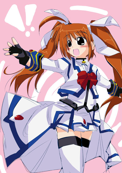 takamachi nanoha (lyrical nanoha and 1 more) drawn by twotail