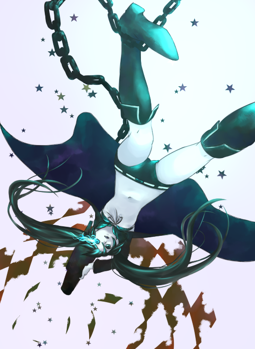 black rock shooter (black rock shooter) drawn by yachii