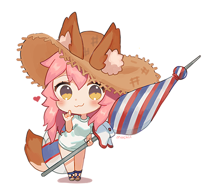 tamamo and tamamo no mae (fate and 1 more) drawn by mochii