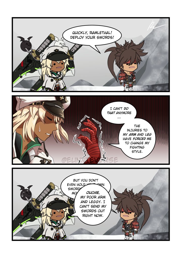 ramlethal valentine, sol badguy, and lucifero (guilty gear and 1 more) drawn by eunnieverse