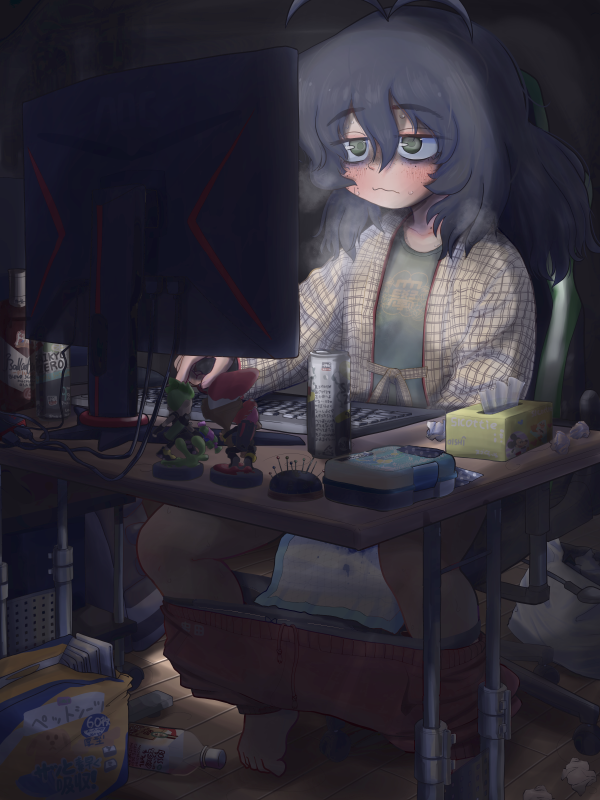 iron-chan (original and 1 more) drawn by mushita_iron