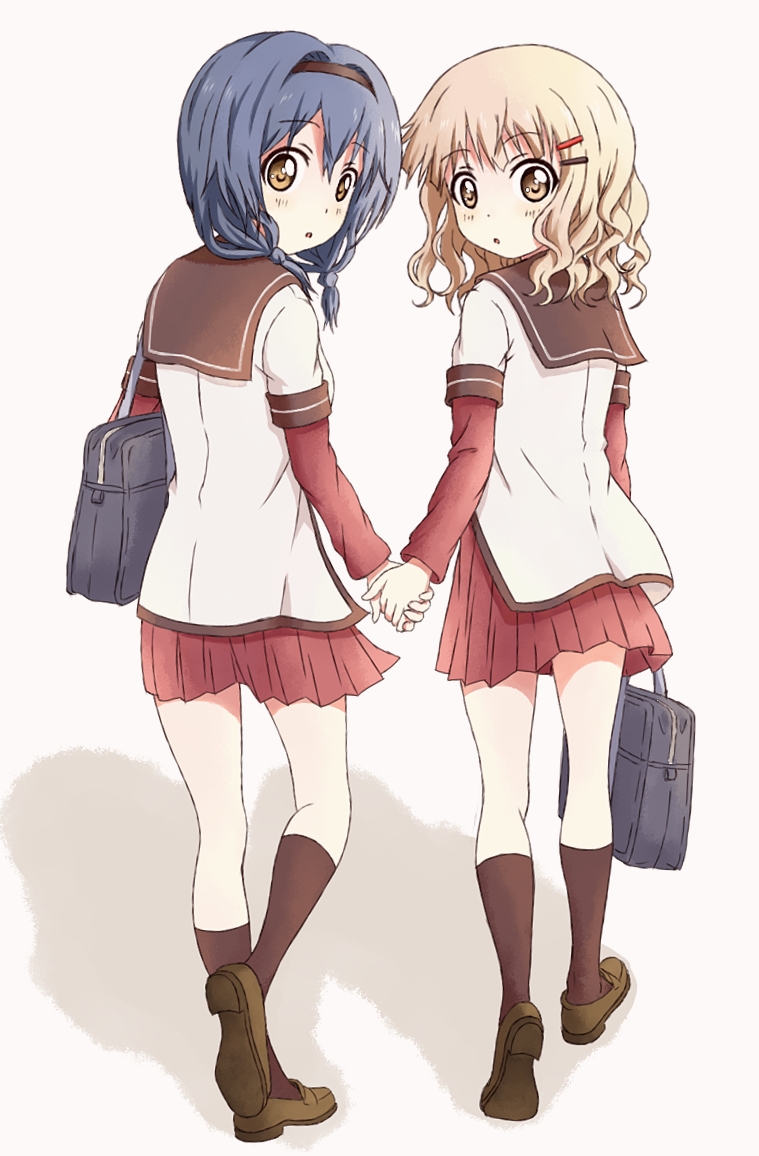 oomuro sakurako and furutani himawari (yuruyuri) drawn by takahashi_(dega_mo)
