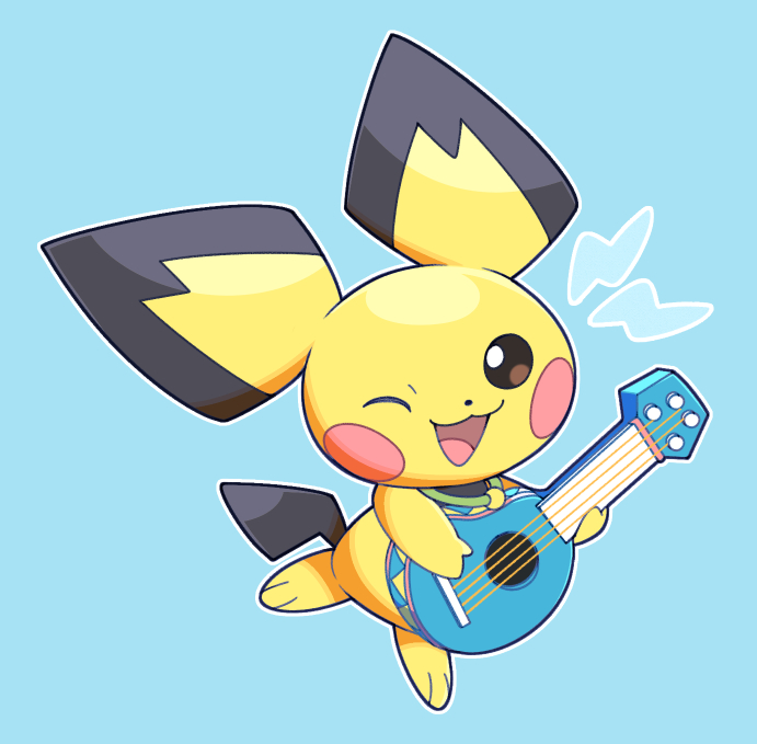 pichu and ukulele pichu (pokemon and 2 more) drawn by vergolophus