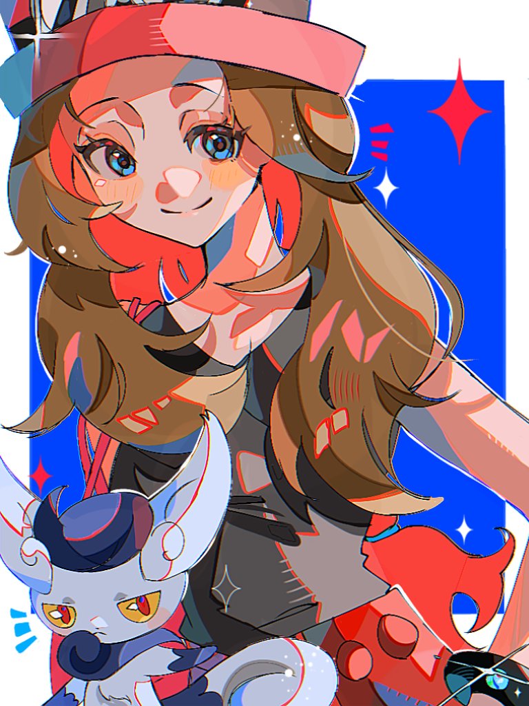 serena and meowstic (pokemon and 1 more) drawn by hami_(3hm6gebdf619771)