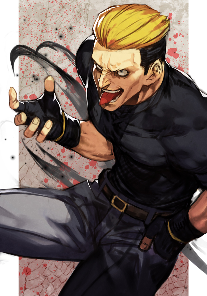 yamazaki ryuuji (the king of fighters and 2 more) drawn by hungry_clicker