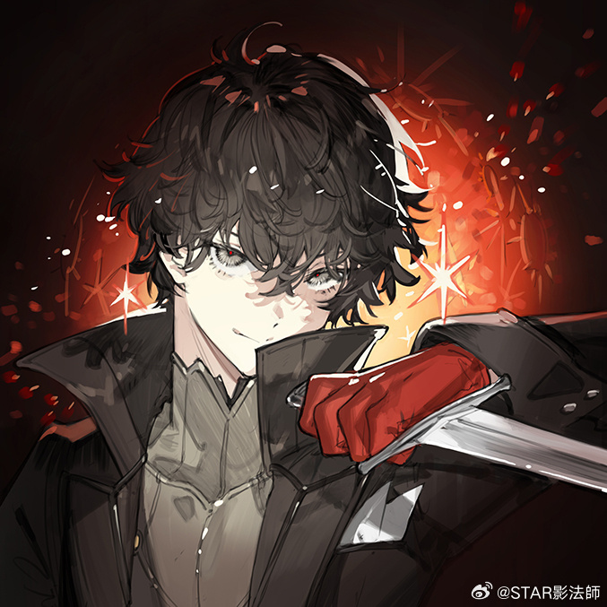 amamiya ren and joker (persona and 1 more) drawn by starshadowmagician
