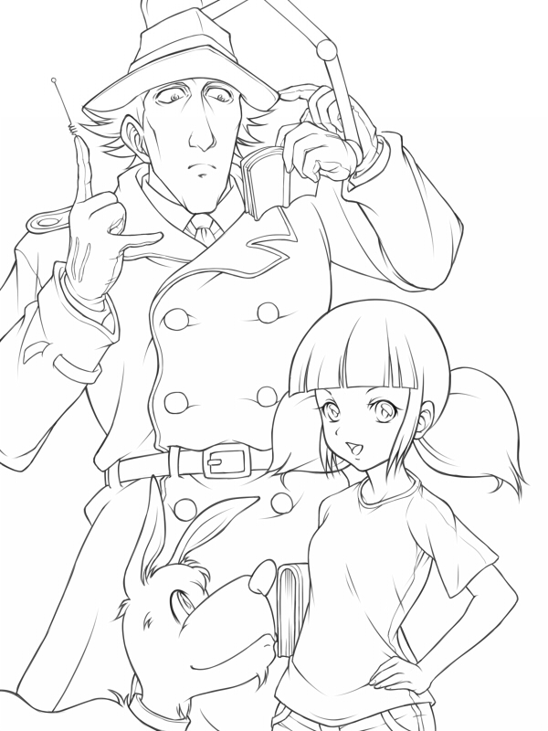 penny, gadget, and brain (inspector gadget) drawn by flerov