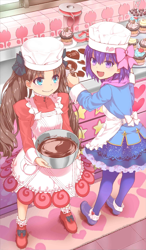 tohsaka rin and matou sakura (fate and 2 more) drawn by nekotawawa