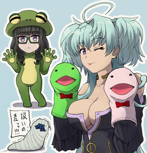 cagliostro, prelati, and saint-germain (senki zesshou symphogear) drawn by natsutarou