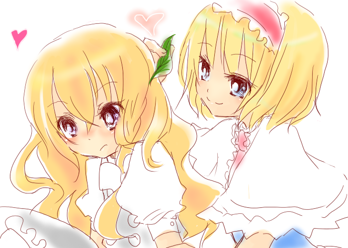 kirisame marisa and alice margatroid (touhou) drawn by amaku