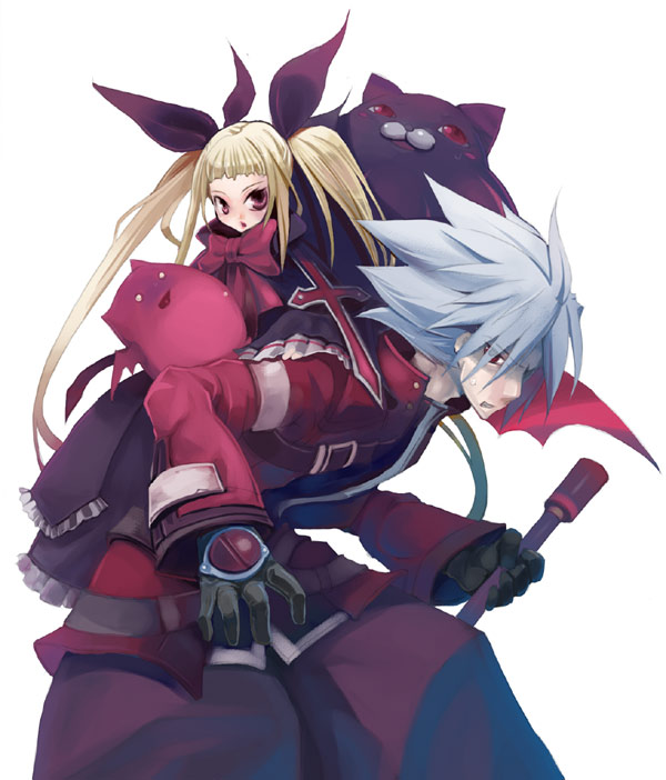 ragna the bloodedge, rachel alucard, gii, and nago (blazblue) drawn by nekoda_kuro