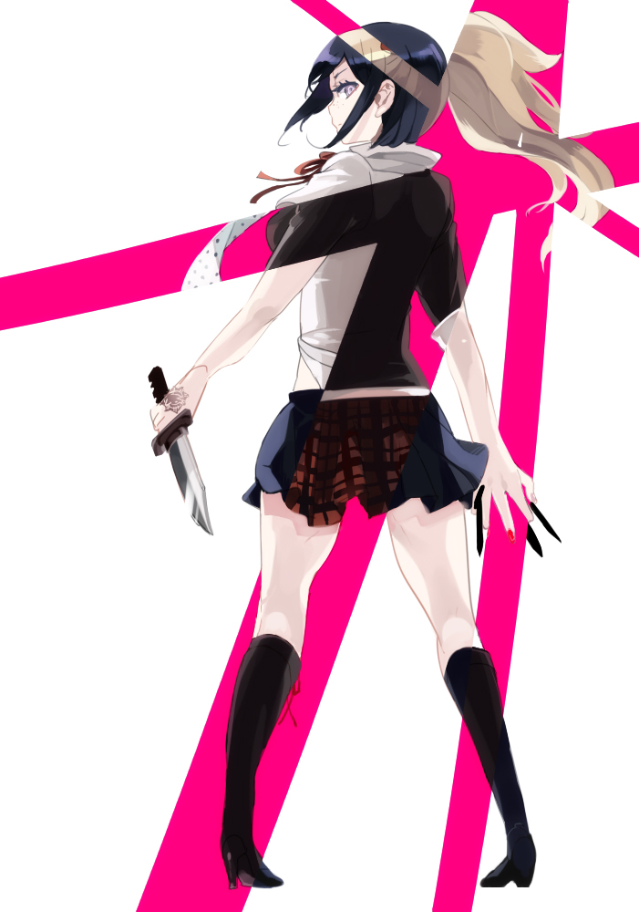 enoshima junko and ikusaba mukuro (danganronpa and 1 more) drawn by hizuki_(hidu_aki)