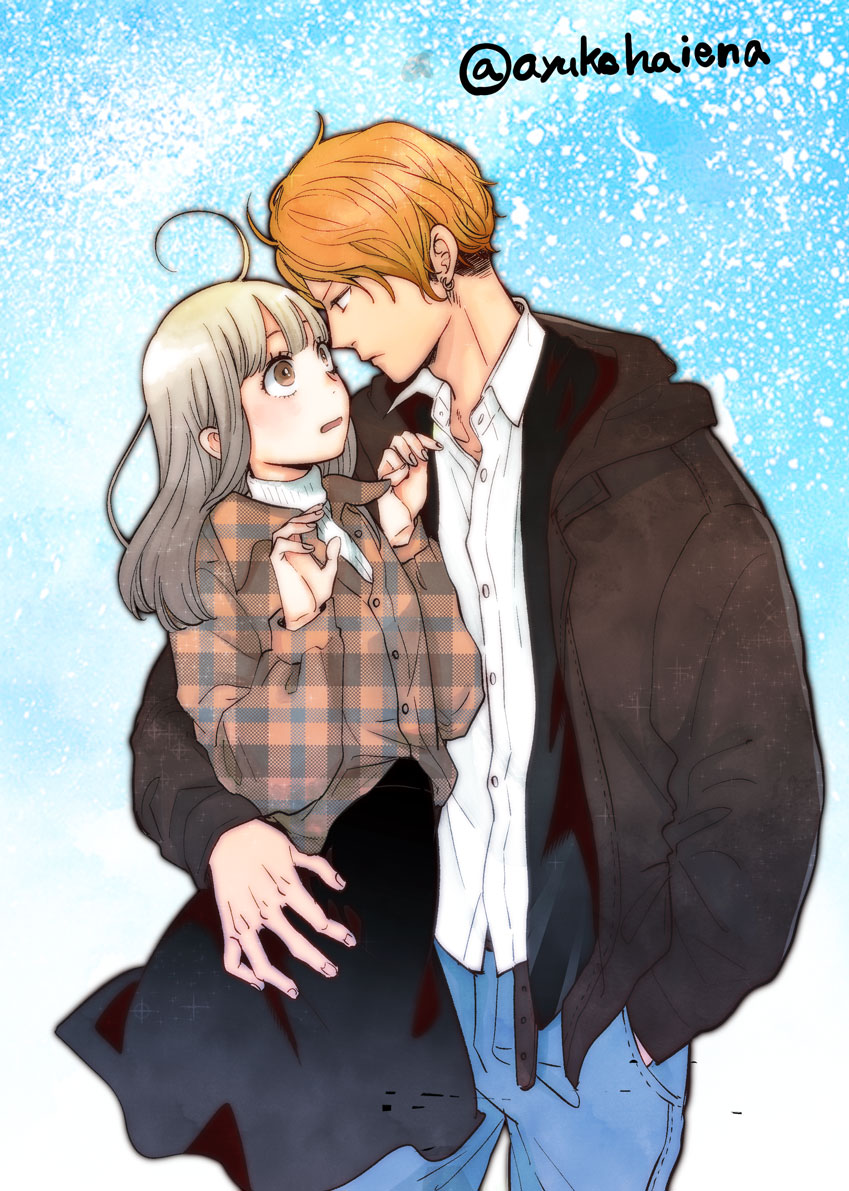 yagyuu kazuma and mizusawa satomi (ima koi wo shiteimasu.) drawn by hatta_ayuko